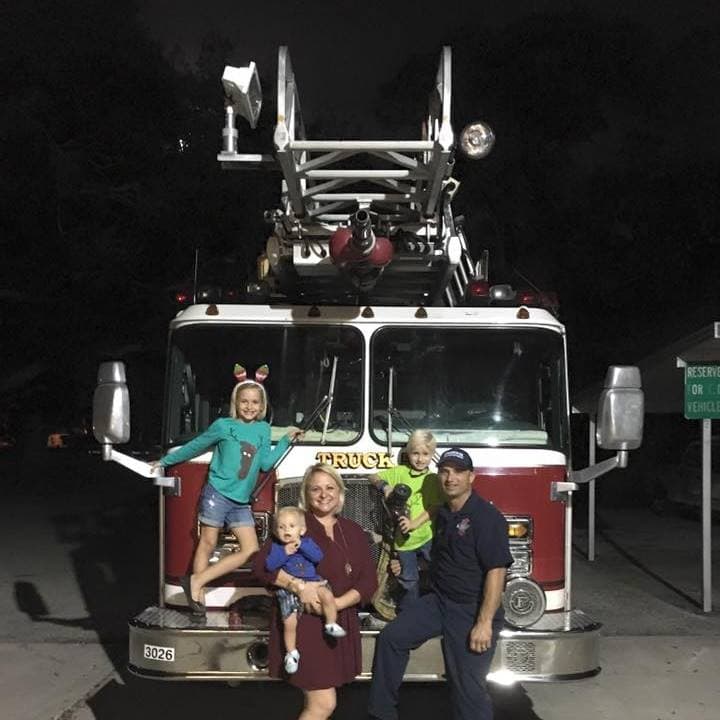 The Hoffman family — Cy, Heather, and the kids